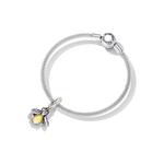 Подвеска из стерлингового серебра Bee-Yonce Yellow Charm 3