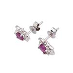 LITZ Серьги с рубином и бриллиантом из белого золота 18K XK-SE0347 3