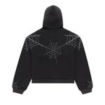 Толстовки на молнии Sp5der Rhinestone Web Zip Hoodie «Black» 2