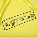 Худи Supreme x KAWS Chalk Logo Hooded Sweatshirt 'Light Lemon' 2