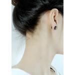 Серьги-пусеты круглые CZ Illusion Plug 4