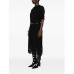 lace-trim belted midi dress 3
