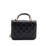 Сумка через плечо Top Handle Flap Coin Purse with Chain Quilted Lambskin 2