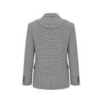 houndstooth-pattern curved-seam blazer 2