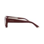 Солнцезащитные очки Gucci Square-Frame Recycled Acetate Sunglasses 'Burgundy/Transparent' 3