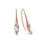 Серьги-капли «Красота Афины» с кристаллами SWAROVSKI®, розовое золото/прозрачный 1