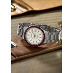 Механические часы Seiko Presage Style 60s Series «Ruby» с циферблатом цвета слоновой кости, стальным браслетом SRPH93J1 5