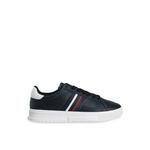 Современные полосатые кожаные кроссовки - Tommy Mainline 1