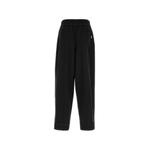 black elasticated-waist wool trousers 2