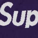 Шапки-бини Supreme Big Logo Beanie 'Темно-фиолетовый' 3