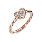 Кольцо в форме сердца Angelina с кристаллами SWAROVSKI® 1