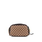 Маленькая сумка на плечо GG Marmont Shoulder Bag Diagonal Quilted GG Canvas with Leather 2