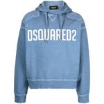 logo-print distressed hoodie 1