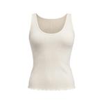 Vendica ribbed lettuce-hem tank top 1