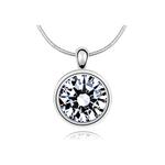 Колье Solo Bezel Krystal с кристаллами SWAROVSKI® - Белое золото/Прозрачный 1