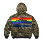 Варсити-куртки Supreme x Mitchell & Ness Teams Hooded Satin Varsity Jacket 'Digi Camo' 2