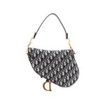 Сумка на плечо Saddle Handbag Oblique из канваса среднего размера 2