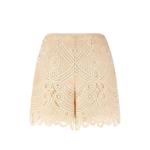 macramé-embroidered scalloped shorts 2