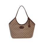 Samantha monogram-print logo-plaque tote bag 1