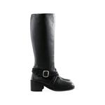 braided-strap leather boots 1