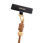 Anagram-debossed leather phone strap 2