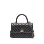 Маленькая сумка-сэтчел Chevron Aged Calfskin Coco с верхней ручкой (2018-2019 годы) 1