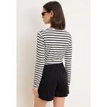 Черные шорты Regular Waist Wide Leg Short Interlock Knitted Shorts & Bermuda Twoss26Sr22 2