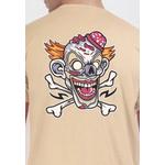 Оversized Clown Graphic Beige Cotton Short Sleeve Essential Tee 2