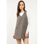 Шерстяное мини-платье-трапеция V-образным вырезом в клетку Heritage - Tommy Mainline 1