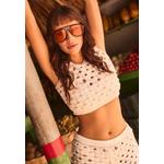 Солнцезащитные очки QUAY Chart Topper - Черные/Медовые 5