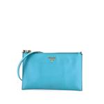 Zip Flat Shoulder Bag Saffiano Leather Small clutch bag 1