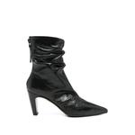 ruched pointed-toe ankle boots 1