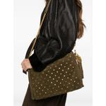 Downtown stud-embellished suede shoulder bag 2