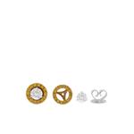 Серьги-гвоздики из белого золота с бриллиантами 2