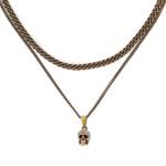 Ожерелья Alexander McQueen Skull Pendant Necklace 'Gold' 2