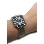 Эксклюзив Zalora - Стальные кварцевые часы La Parisienne, черный циферблат на стальном миланском браслете 6