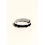 Ceres Timeless Ring Кольцо с черной эмалью в серебре 2