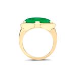 Кольцо Contemporary Jadeite из желтого золота 2