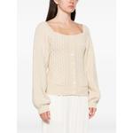 cable-knit square-neck cardigan 3