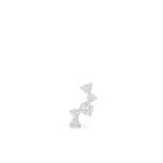 14K white gold Flashy Glitz diamond single earring 1