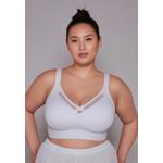 2 шт. Премиум бюстгальтер Bella Plus Size бесшовный беспроводной с поролоном и эффектом пуш-ап, синий и черный 2