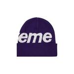 Шапки-бини Supreme Big Logo Beanie 'Темно-фиолетовый' 2