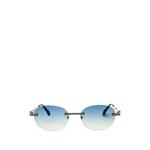 rimless oval-frame sunglasses 1