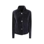 Emy shearling-texture button-up jacket 1
