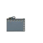 Держатель для карт/монетница Rockstud из зернистой телячьей кожи с молнией 3