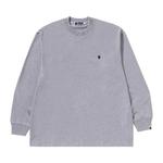 Футболки с длинным рукавом BAPE One Point Ape Head Relaxed Fit Long-Sleeve Tee 'Grey' 1