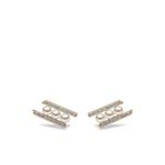 Серьги Sleek из желтого золота с жемчугом и бриллиантами 1