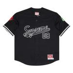 Джерси Supreme x Mitchell & Ness Downtown Hell Baseball Jersey «Black» 1
