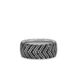 Серебряное кольцо Chevron с бриллиантами 1