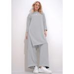 Комплект из туники с боковыми разрезами и брюк-палаццо Side Slits Tunic and Palazzo Trousers Set 3